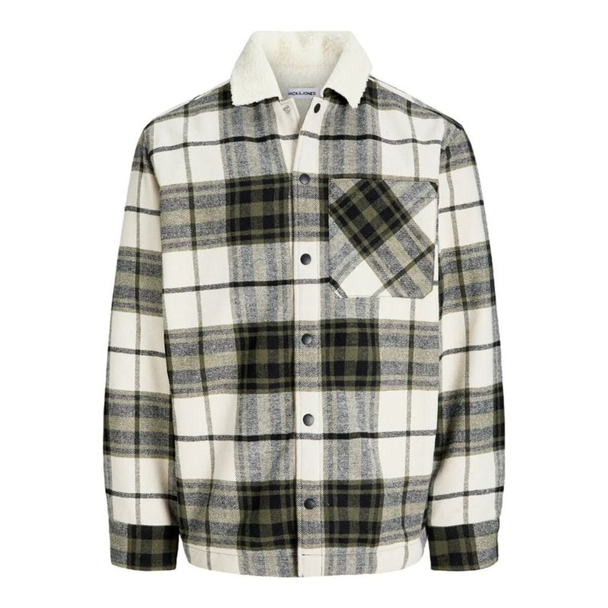 Men’s Long Sleeve Shirt Jjzac Teddy Overshirt Ls Olive