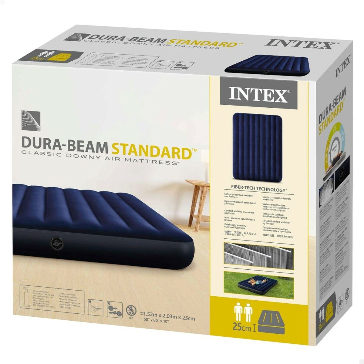Надувной матрас STANDARD CLASSIC DOWNY 203 x 25 x 152 cm