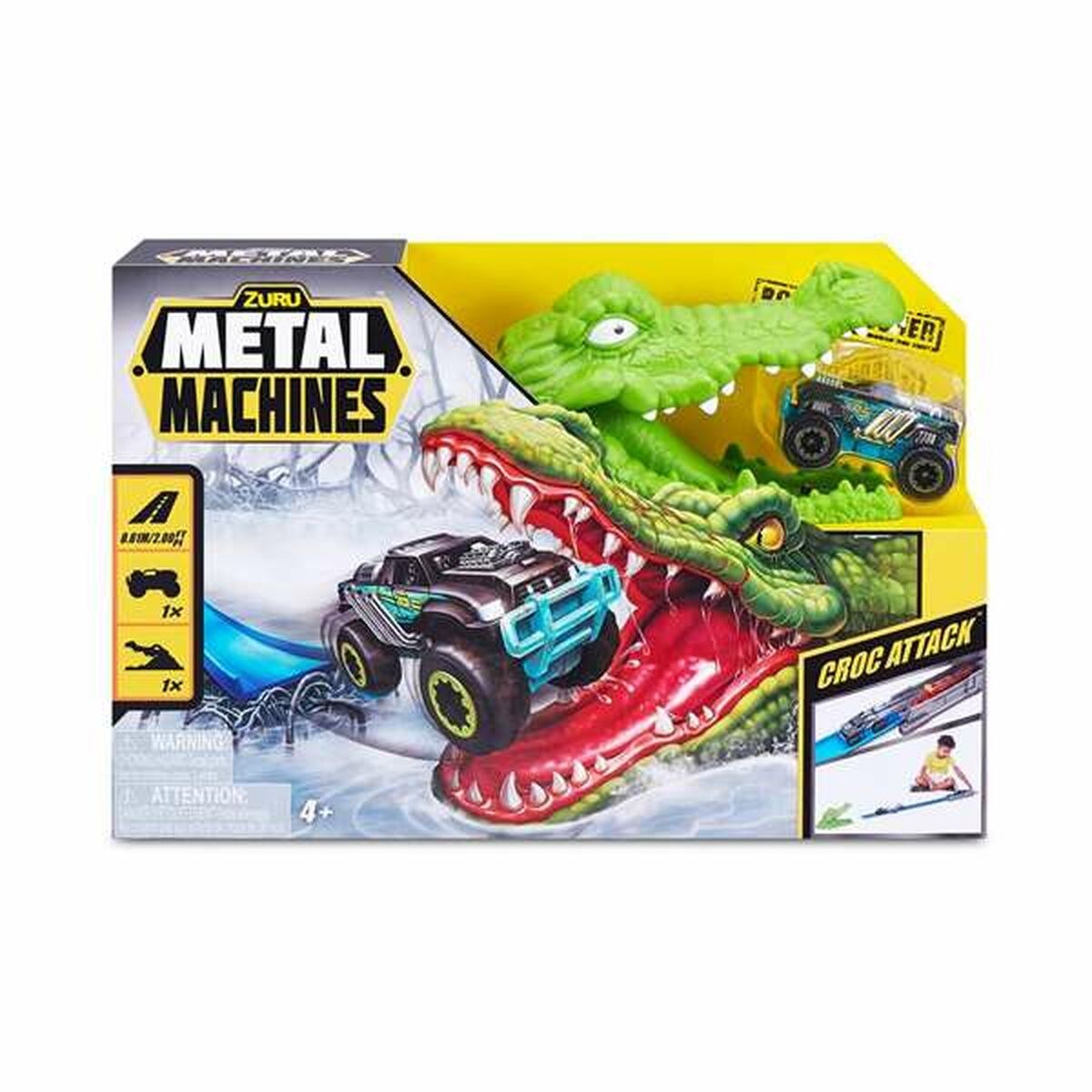 Tрасса с трамплином Metal Machines Croc Attack 30 x 9 cm