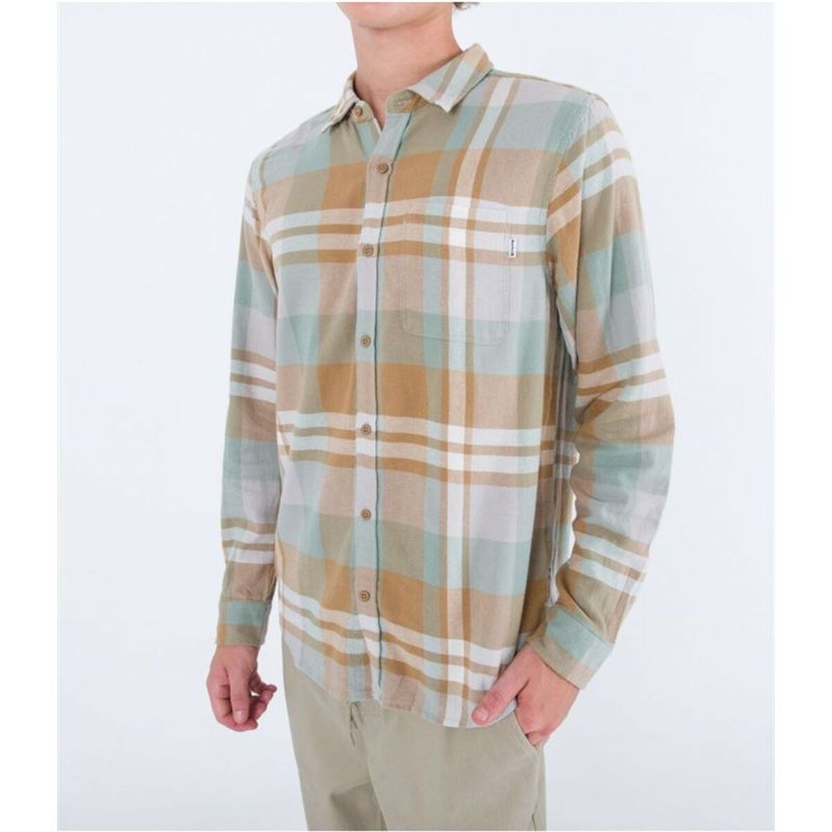Men’s Long Sleeve Shirt Portland Organic Brown