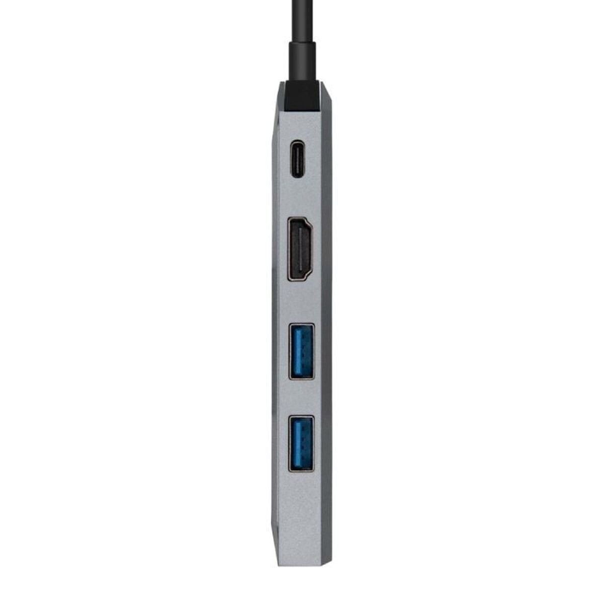 USB-C-разветвитель ASUC-5P003-GR Чёрный Серый 100 W
