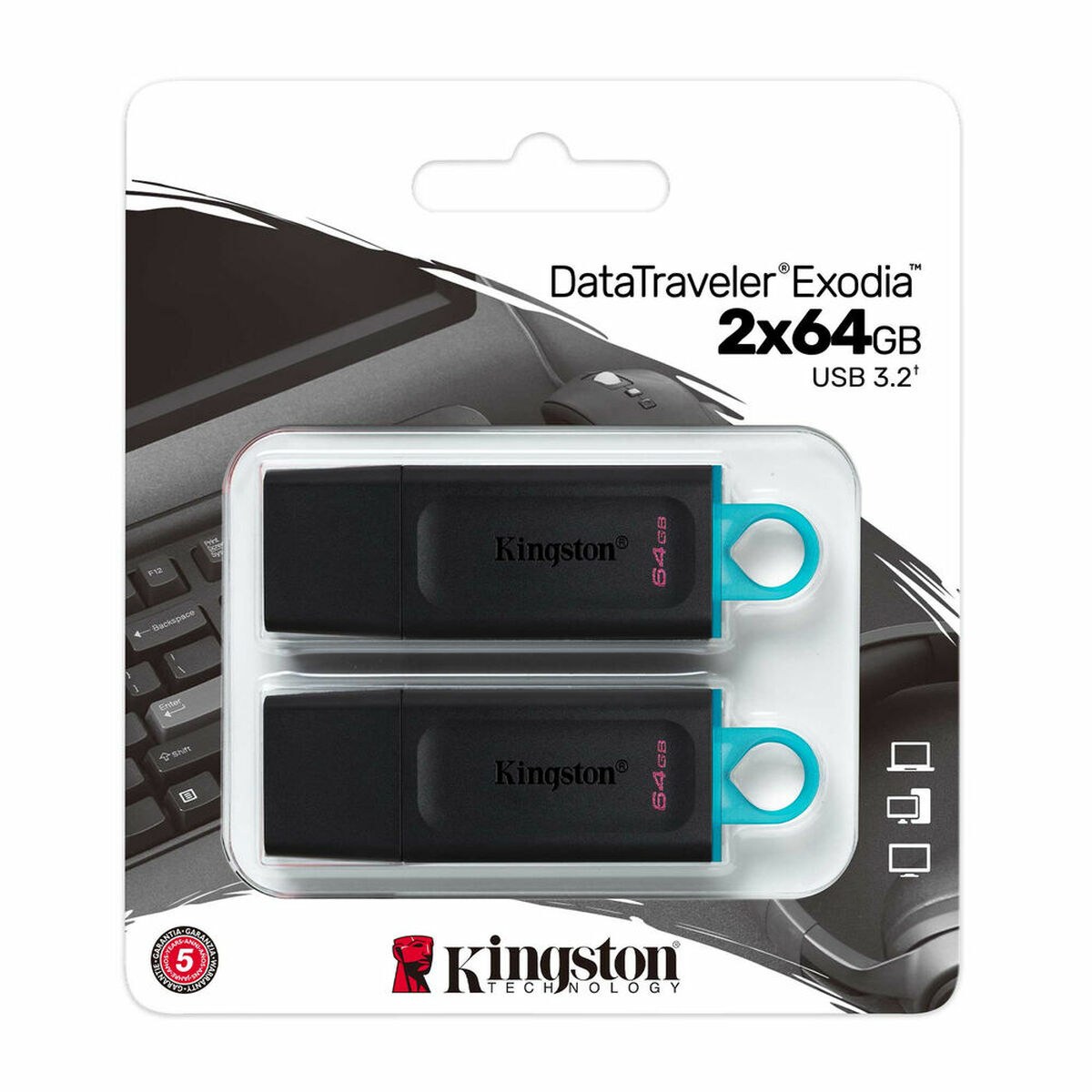 USB stick DataTraveler Exodia Green 64 GB 2 pcs