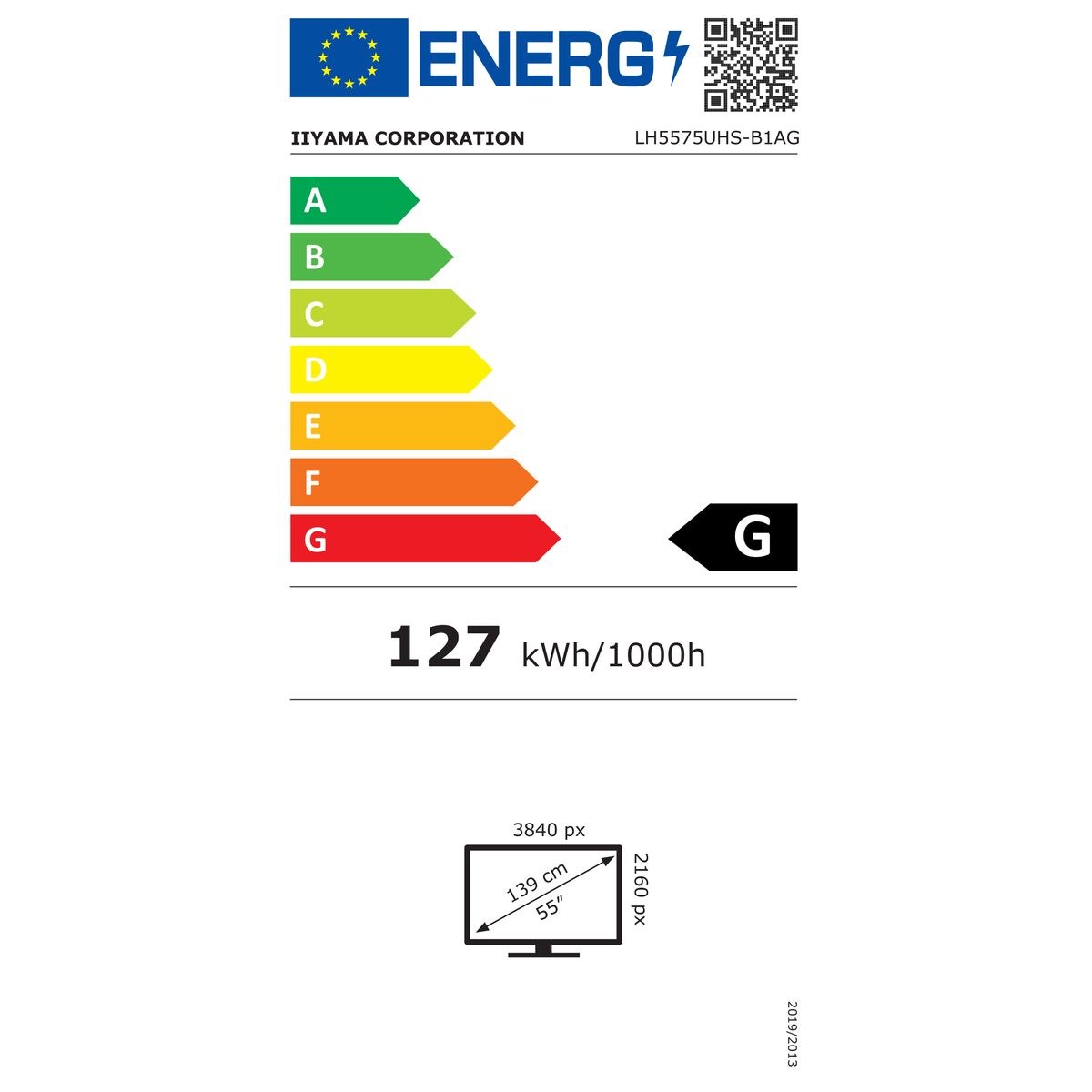 Videowall Monitor LH5575UHS-B1AG 4K Ultra HD 55"