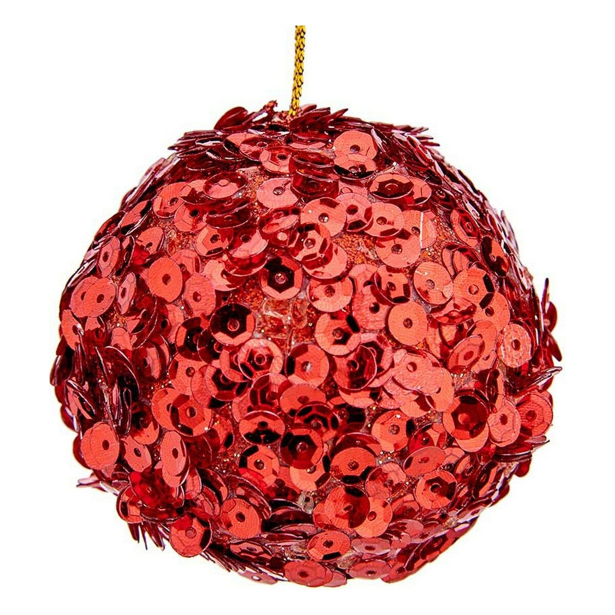 Christmas Baubles Red Plastic Ø 10 cm 6 Units