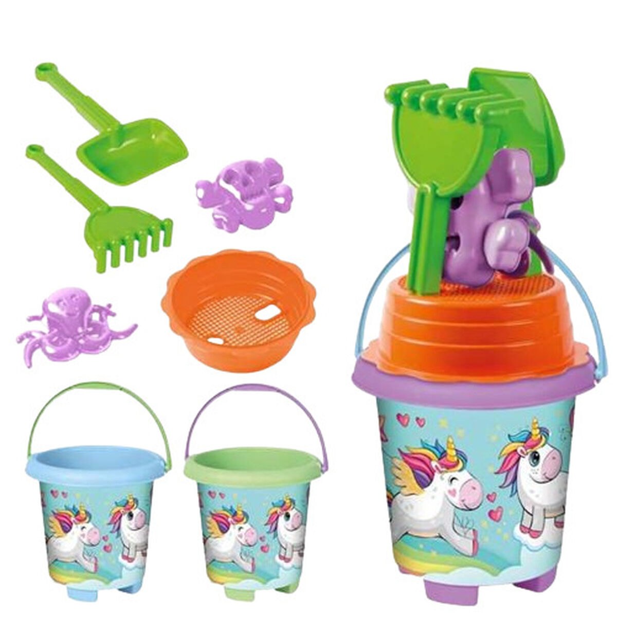 Beach toys set Unicorn 20 x 41 cm