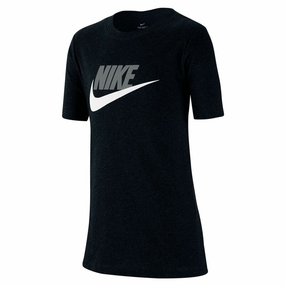 Детский Футболка с коротким рукавом Sportswear Чёрный
