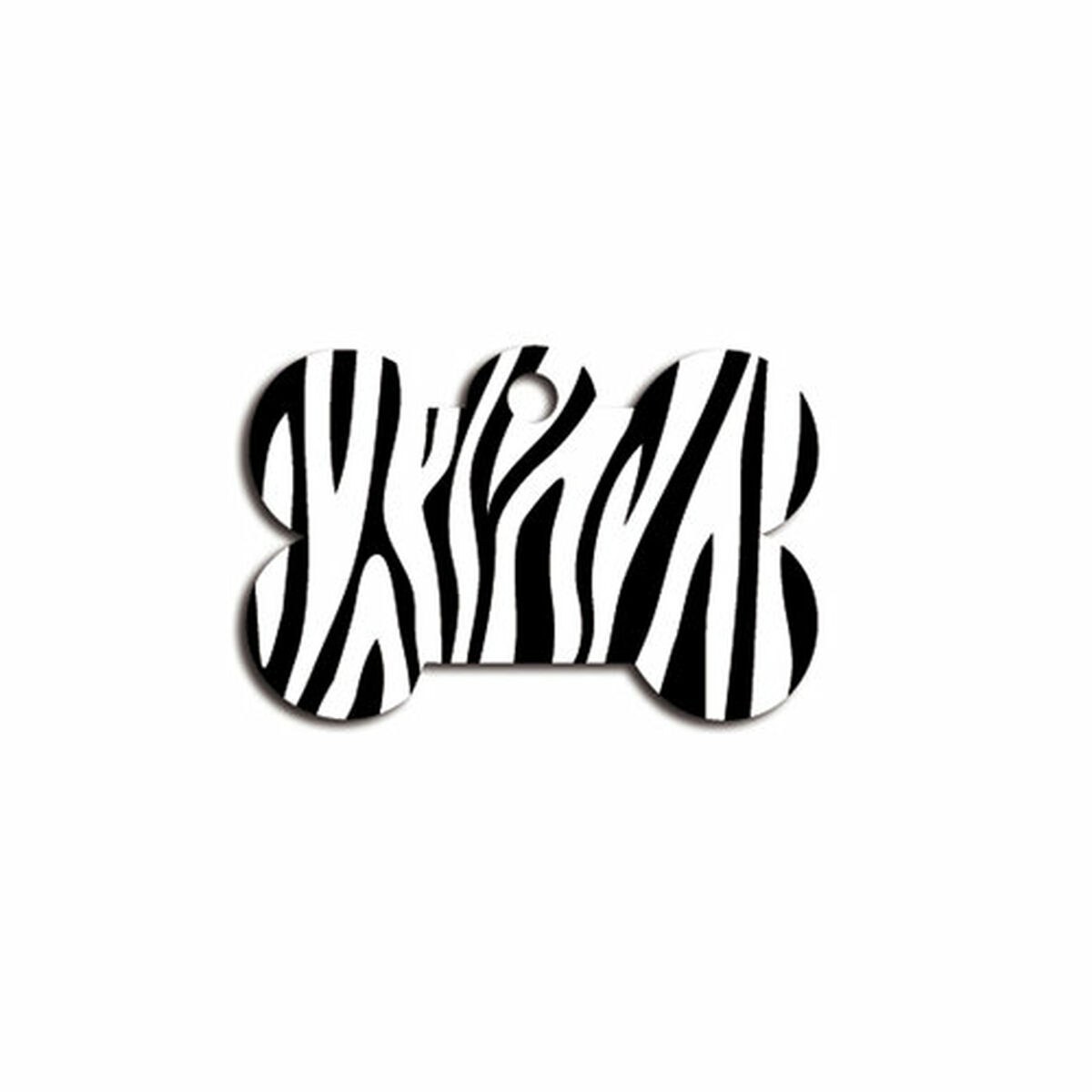 Identification plate for collar Bone Black