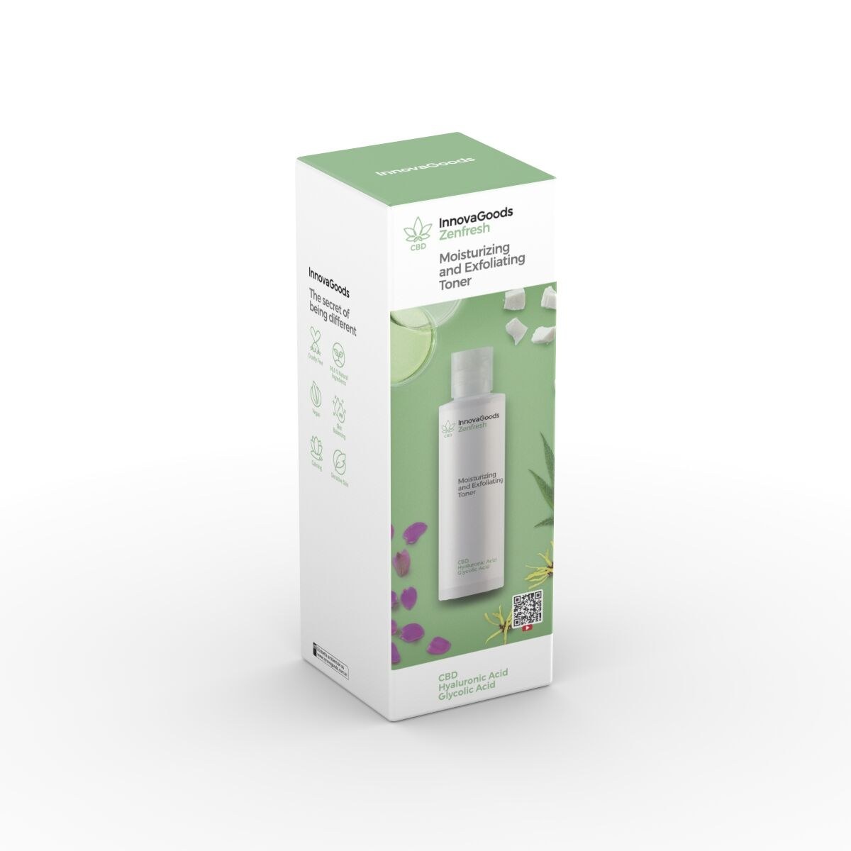 Набор: электрическая сауна для лица, гель очищающий CBD Zenpure 200 мл и тоник CBD Zenfresh 150 мл