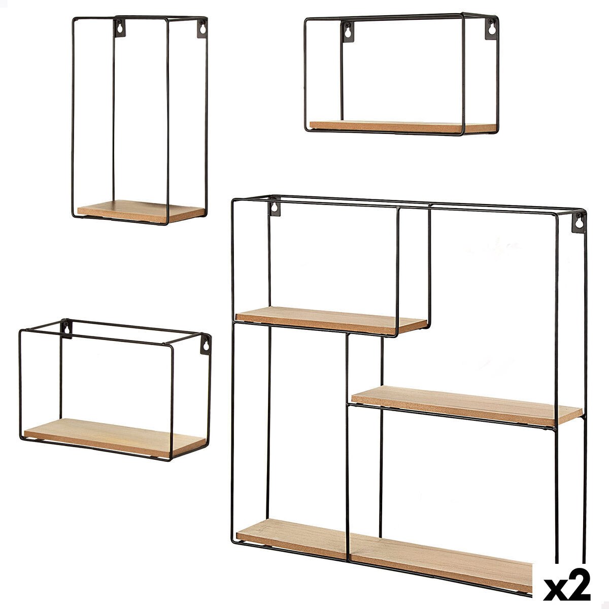 Полка Железо Деревянный MDF (2 штук)