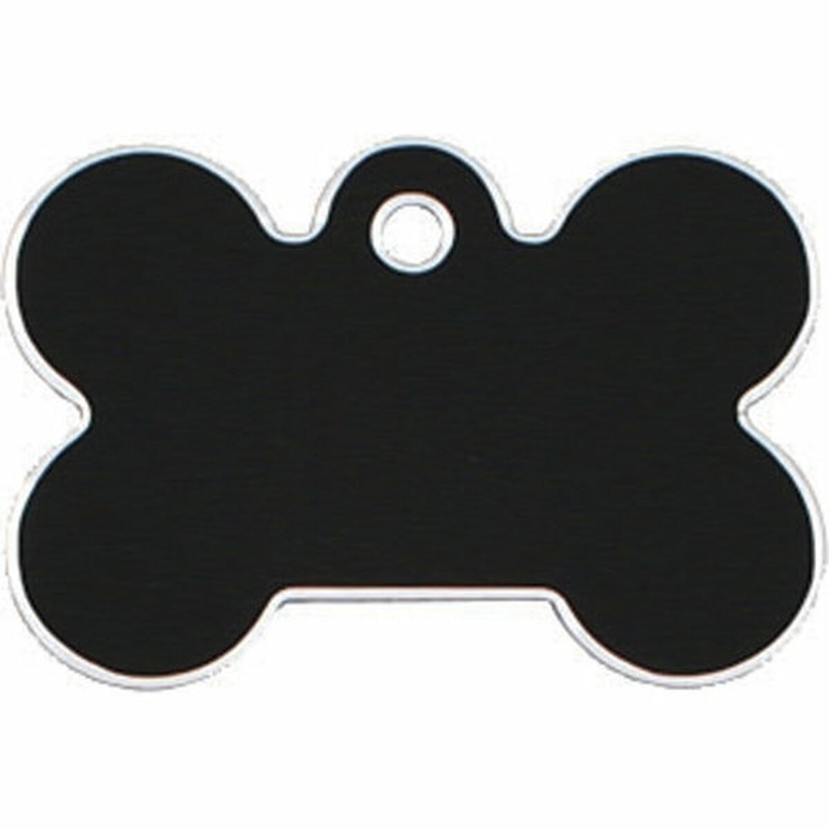 Identification plate for collar Bone Black