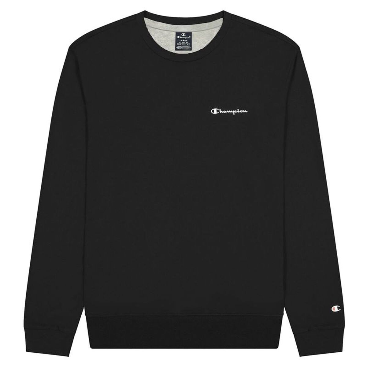 Men’s Sweatshirt without Hood Spliced Script Logo Black