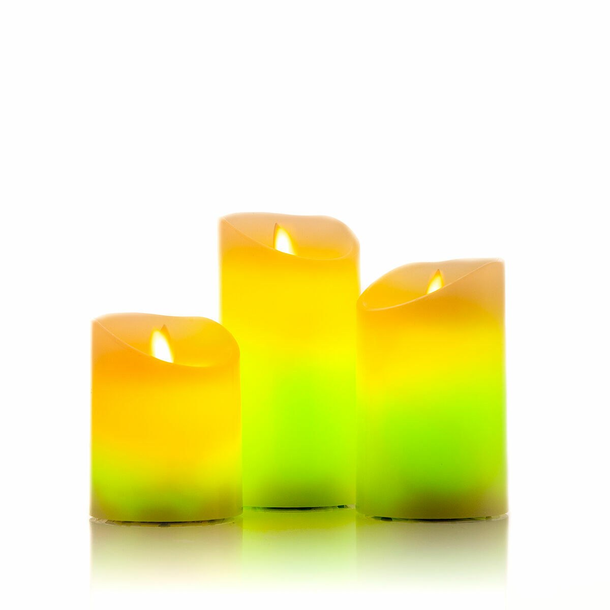 Multicolour Flame-Effect LED Candles with Remote Control Lendles 3 Units