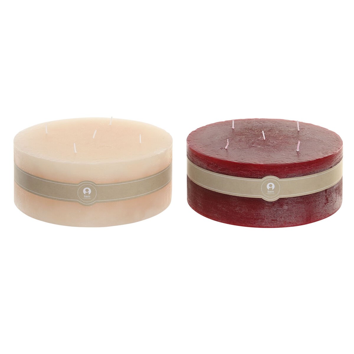 Candle Red Cream Christmas 25 x 25 x 10 cm (2 Units)