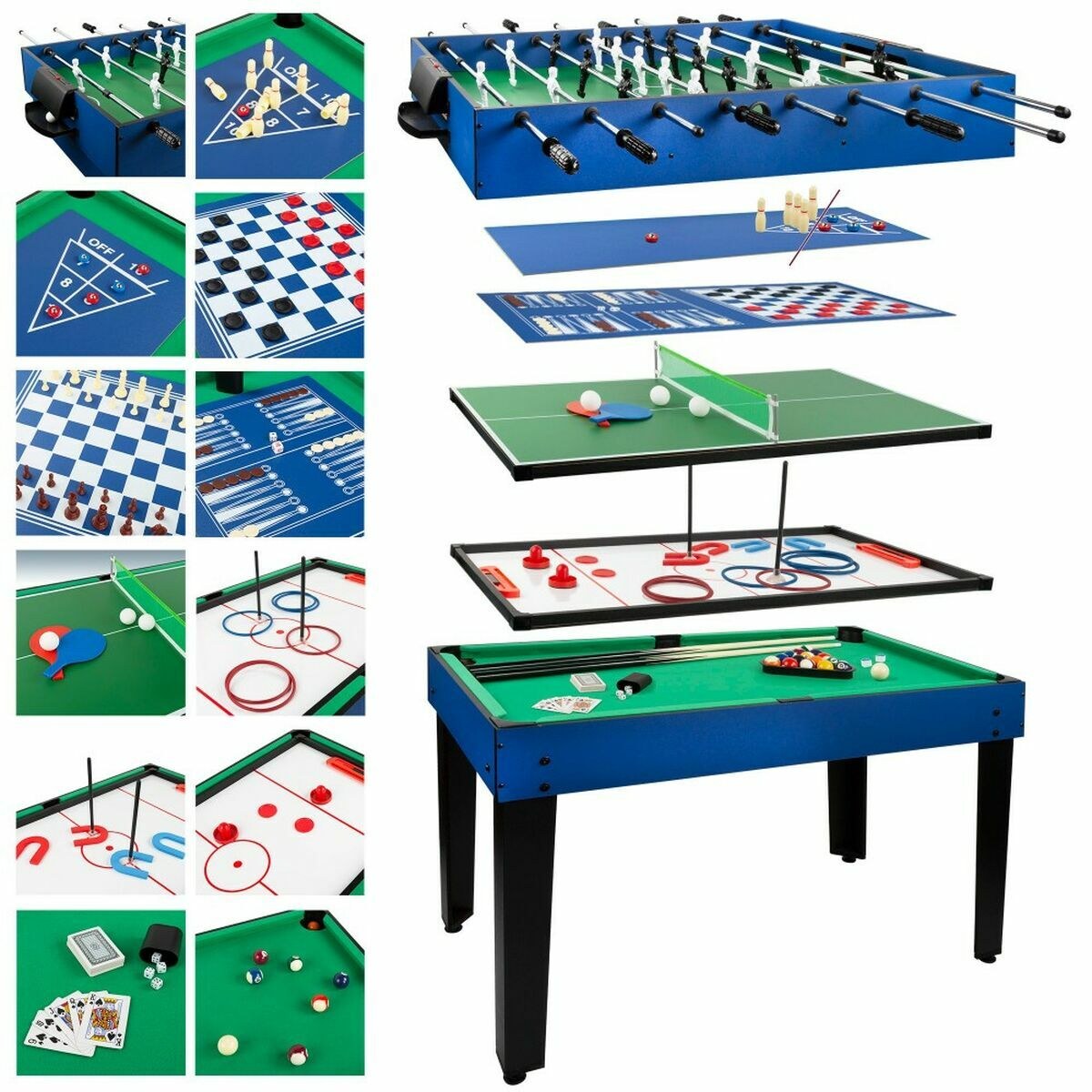 Multi-game Table 107 x 83,5 x 61 cm 150 Pieces