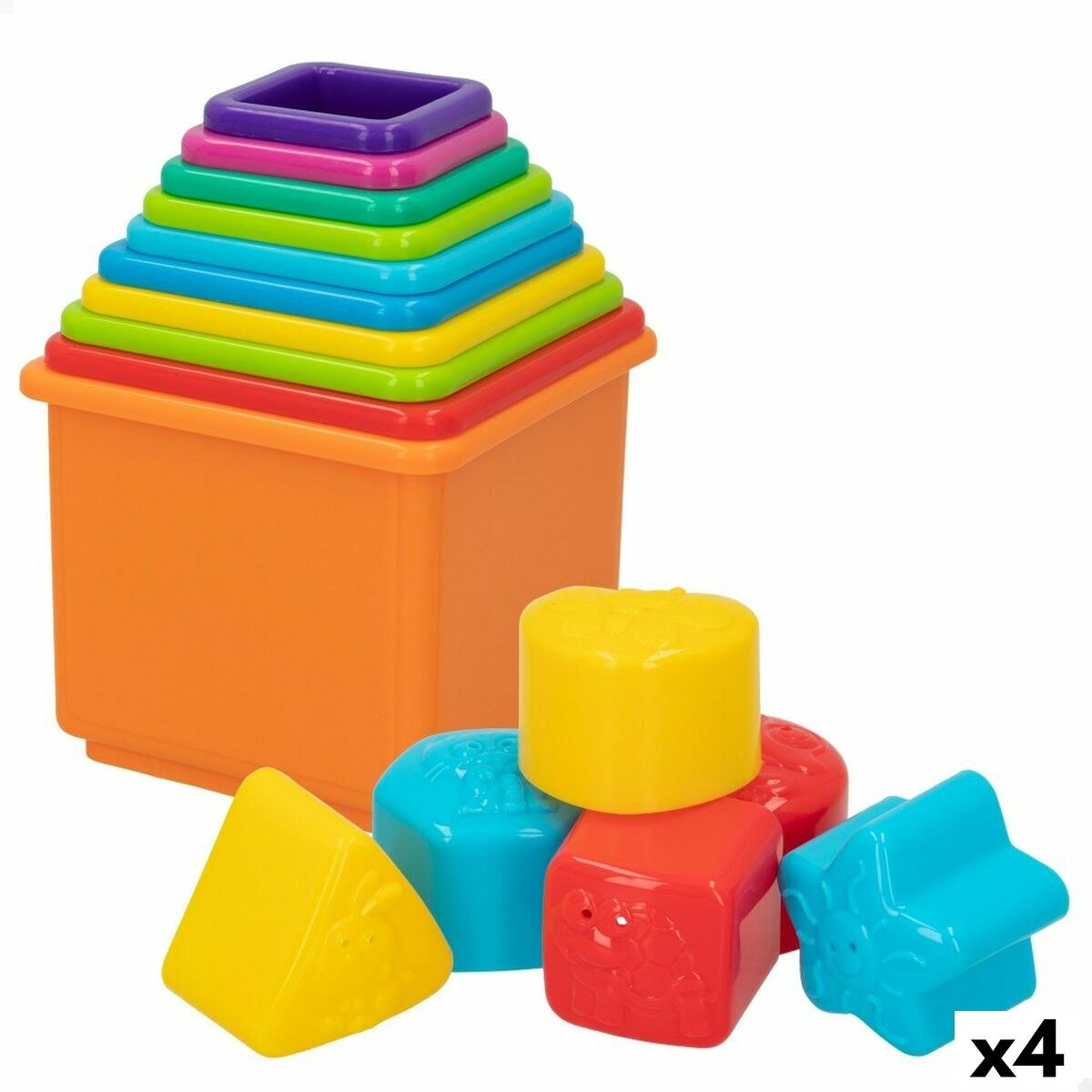 Складываемые кубики 16 Предметы 4 штук 10,5 x 9 x 10,5 cm