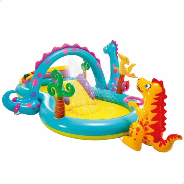 Inflatable Paddling Pool for Children Dinosaurs Playground 302 x 112 x 229 cm 280 L