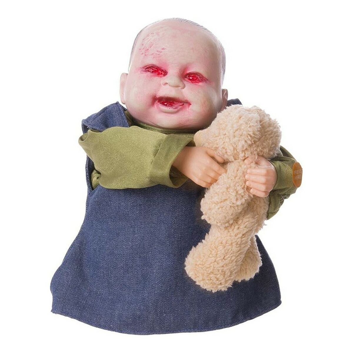 Halloween Decorations Lights Movement Evil Doll with sound (24 x 19 x 20 cm)