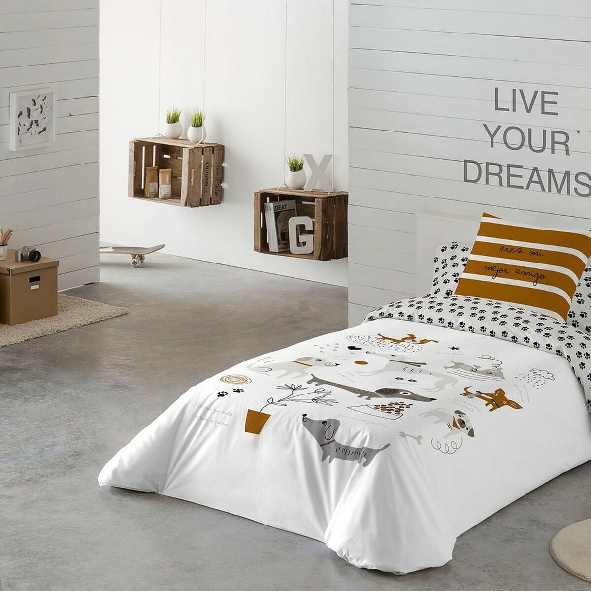 Пододеяльник Dogs 150/160 кровать (240 x 220 cm)
