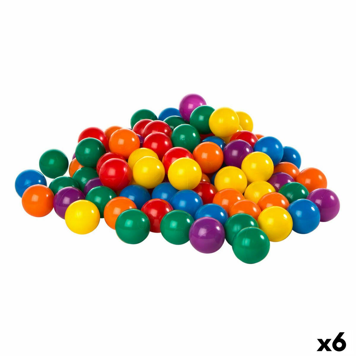 шары FUN BALLZ 100 Предметы 6,5 x 6,5 x 6,5 cm (6 штук)