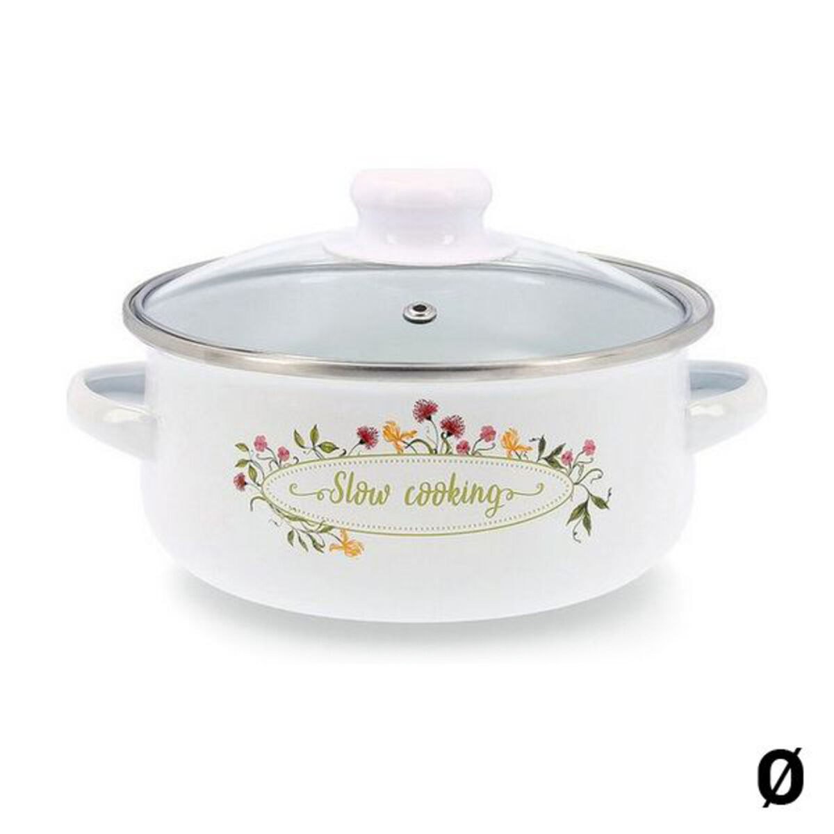 Casserole with glass lid Memory Enamelled Steel