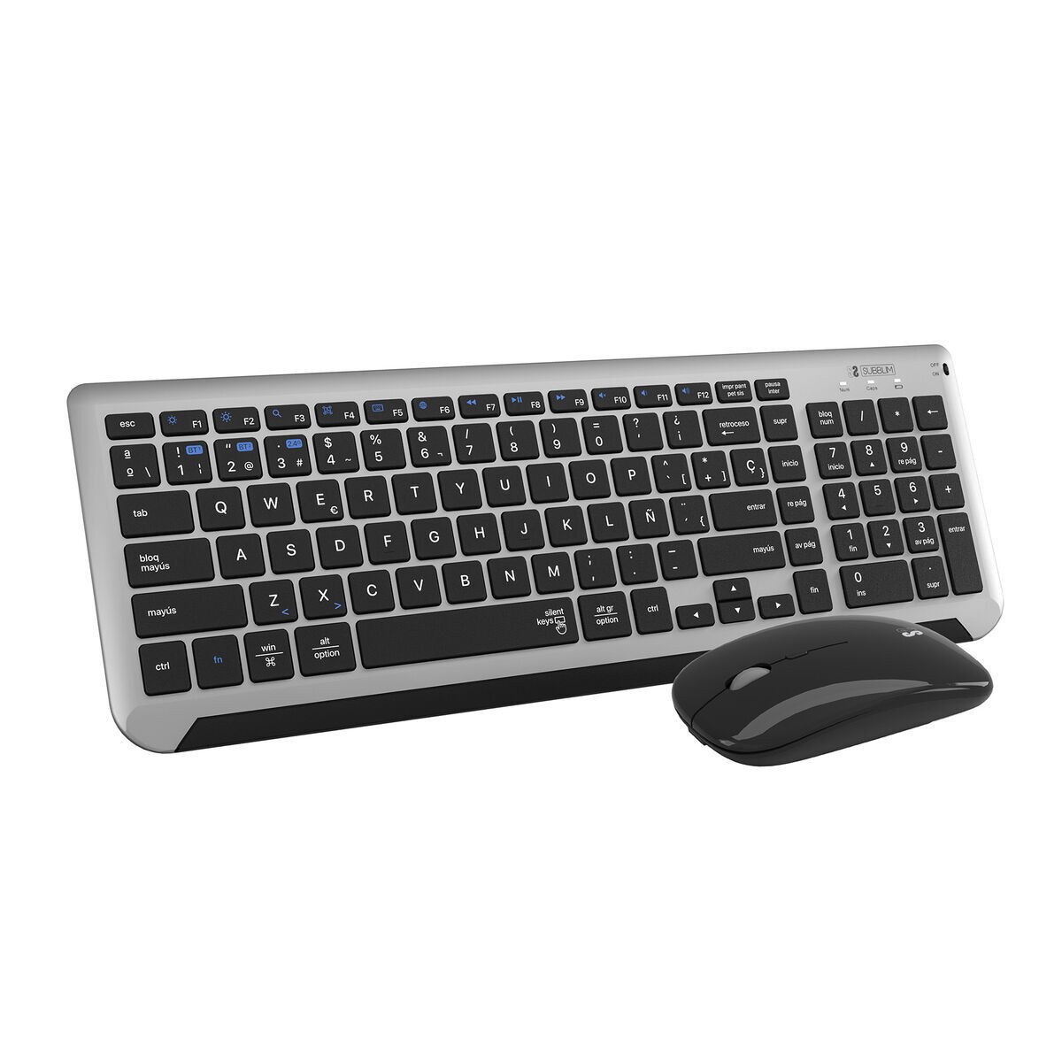 Клавиатура и беспроводная мышь SUBKBC-DCEP20 Серый Испанская Qwerty