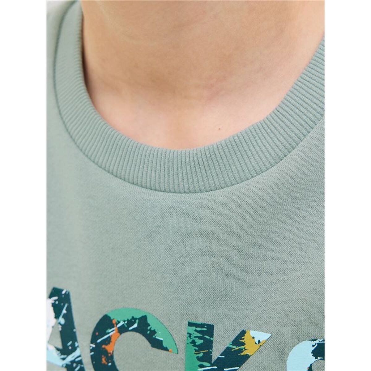 Children’s Sweatshirt without Hood Jjgeplas Crew Neck Blue