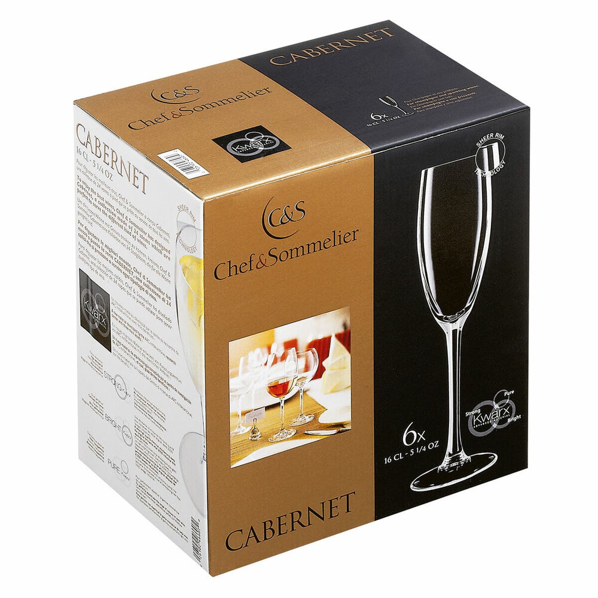 Champagne glass Cabernet Transparent Glass 6 Units (16 cl)