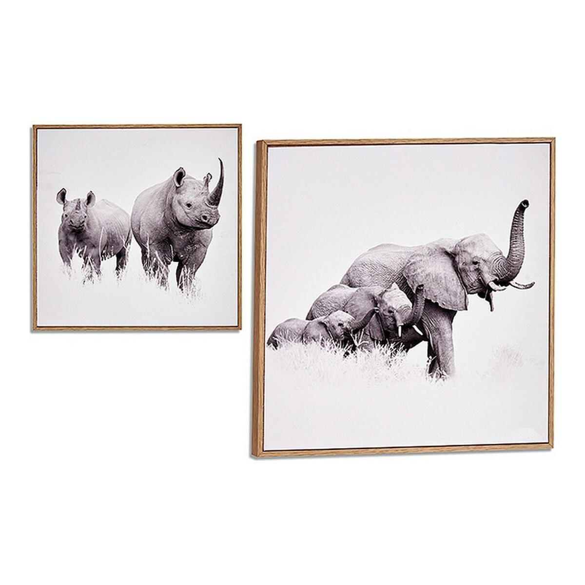 Painting Brown Particleboard 31 x 31 x 2 cm 31 x 2 x 31 cm With frame animals