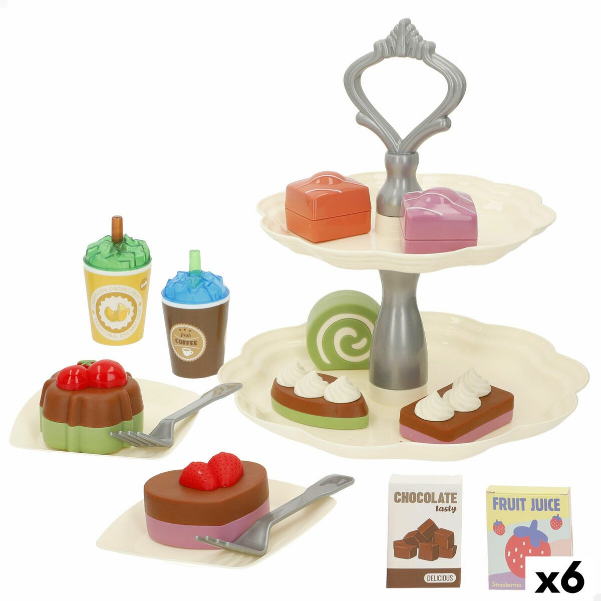 Toy Food Set 16 Pieces (6 Units)