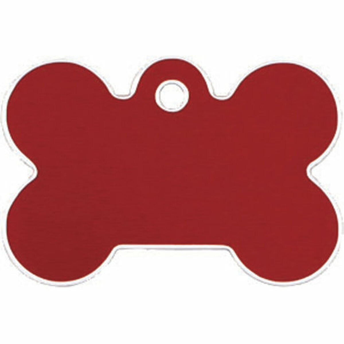 Identification plate for collar Bone Red