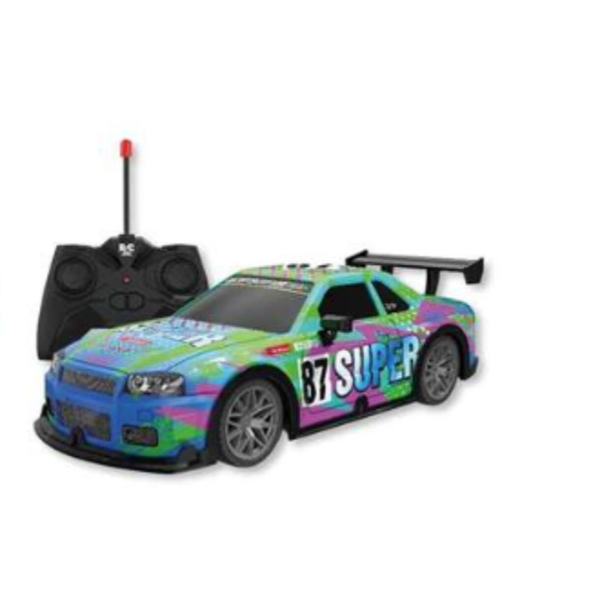 Remote-Controlled Car Lumi Blue Green 1:22 20 x 8 x 6 cm