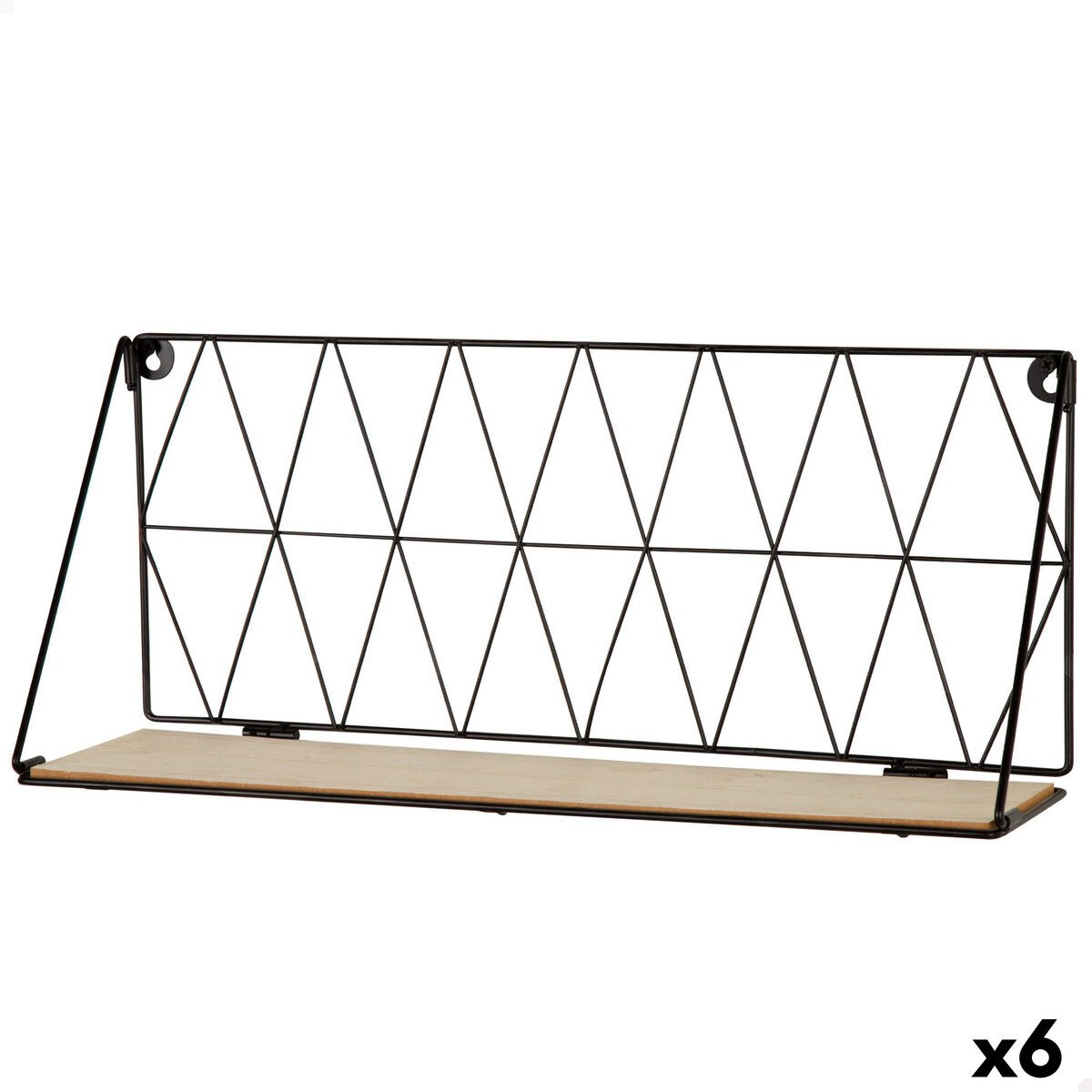 Shelve Iron MDF Wood 48 X 20 X 13 CM (6 Units)