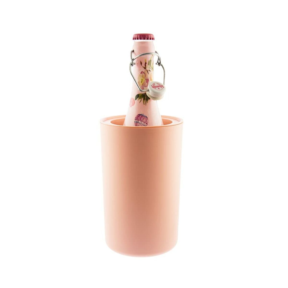 Bottle Cooler Light Pink Plastic 19 x 12 cm