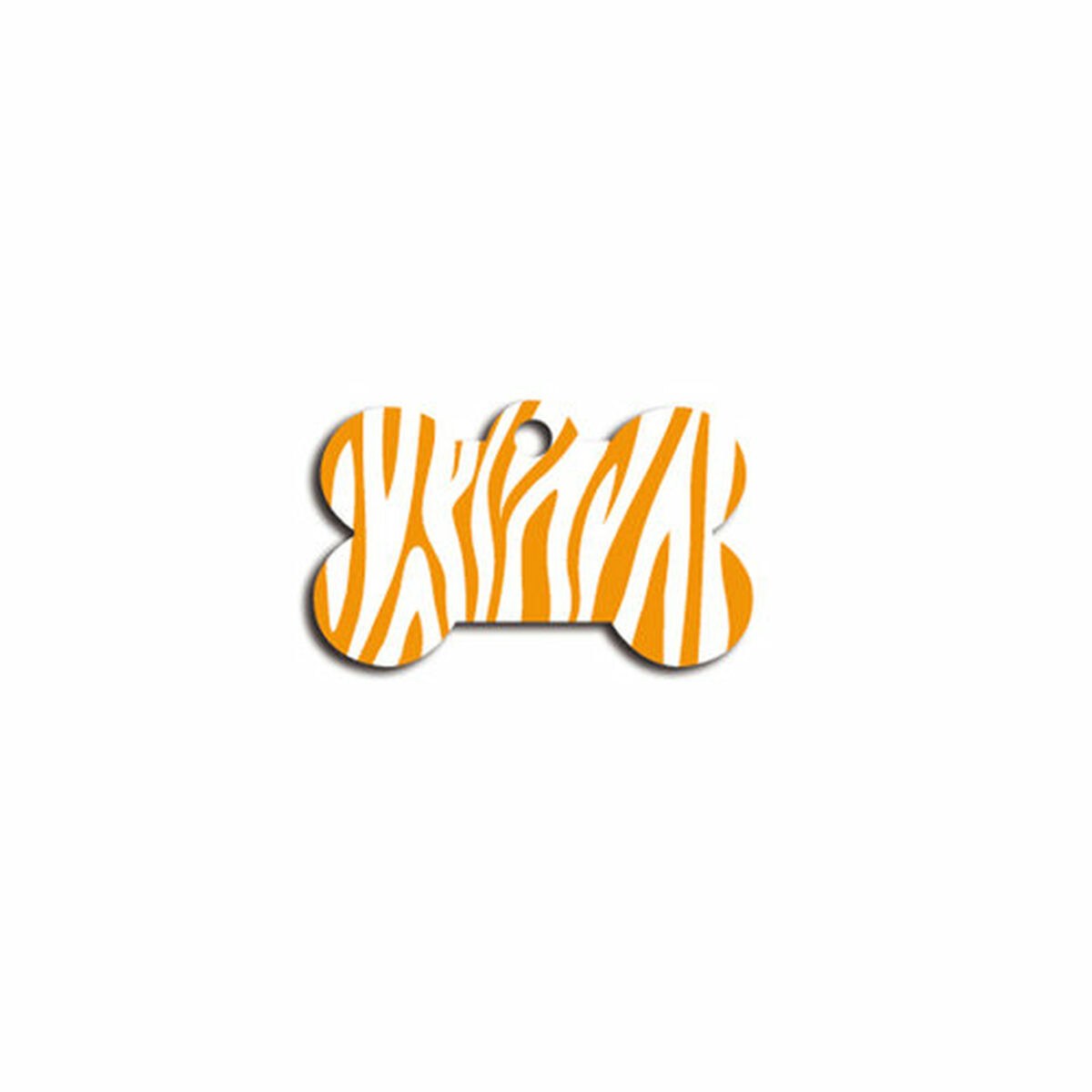 Identification plate for collar Bone Yellow Orange