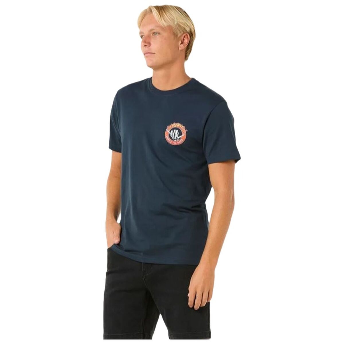 Men’s Short Sleeve T-Shirt Shred Til Tee Navy Blue