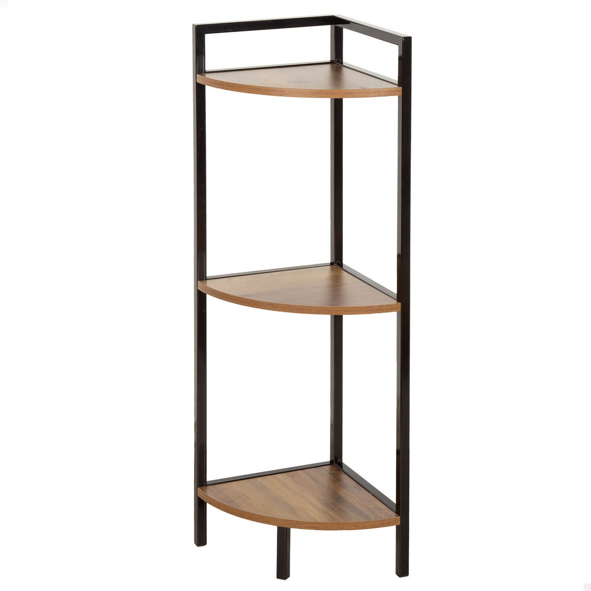 Shelves Black Iron MDF Wood 24 x 80 x 24 cm