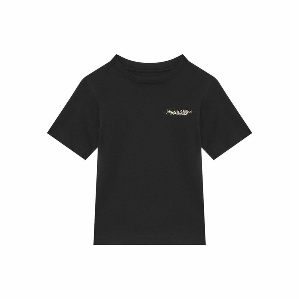 Child's Short Sleeve T-Shirt Jorboston Photo w Neck Black