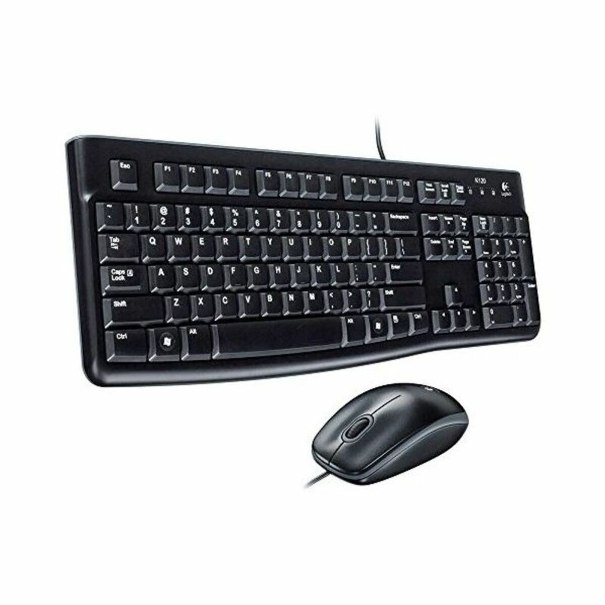 Оптические клавиатура и мышь 920-002562 Чёрный Английский QWERTY