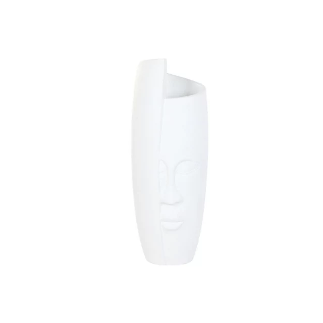 Planter White Magnesium Modern Face 33 x 33 x 72 cm