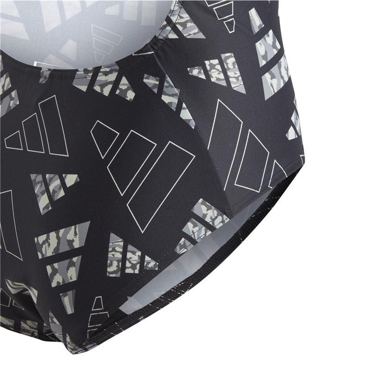 Swimsuit for Girls Aop Bars Suit Grey