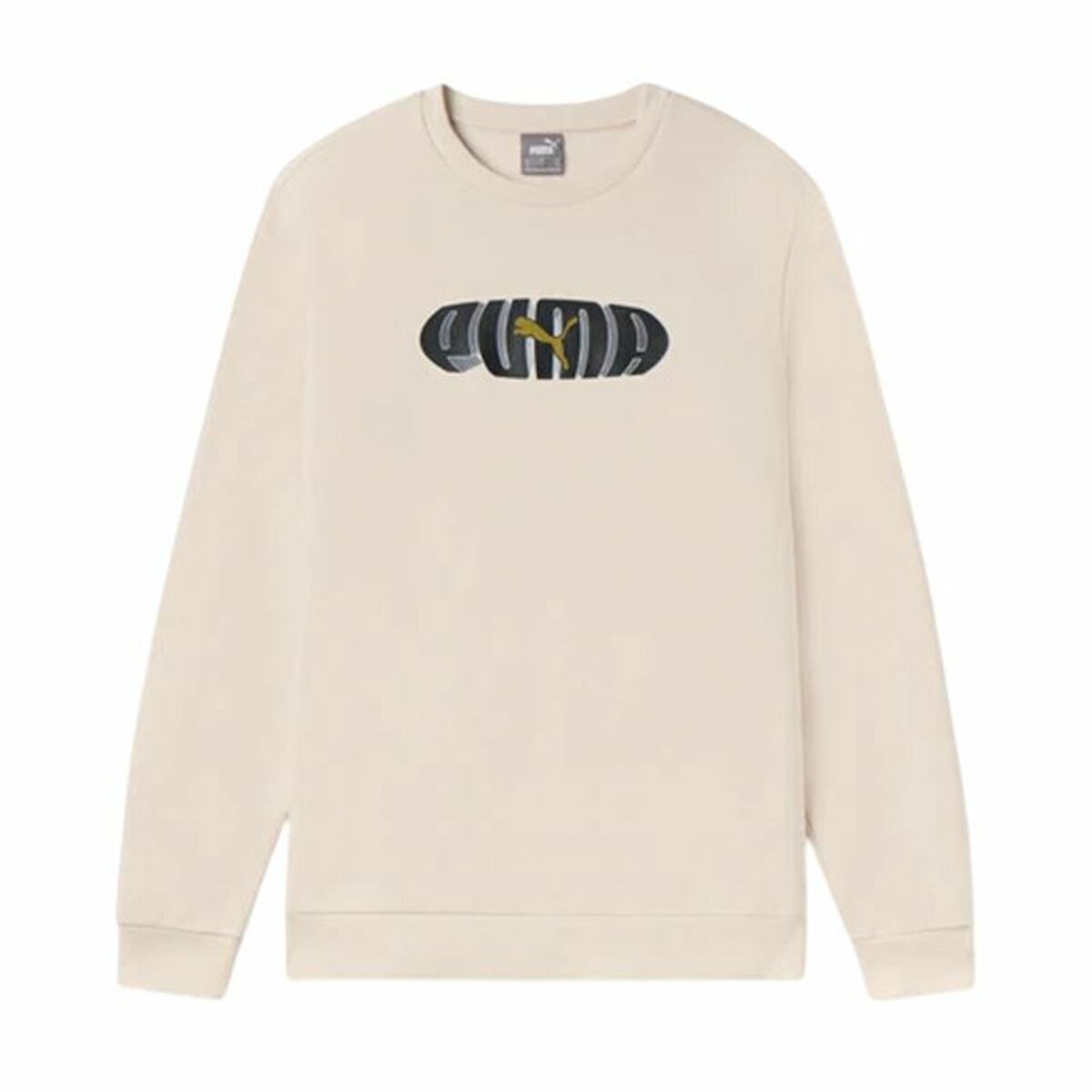 Men’s Sweatshirt without Hood Essentials+ Graphic Crew Fl Hombre