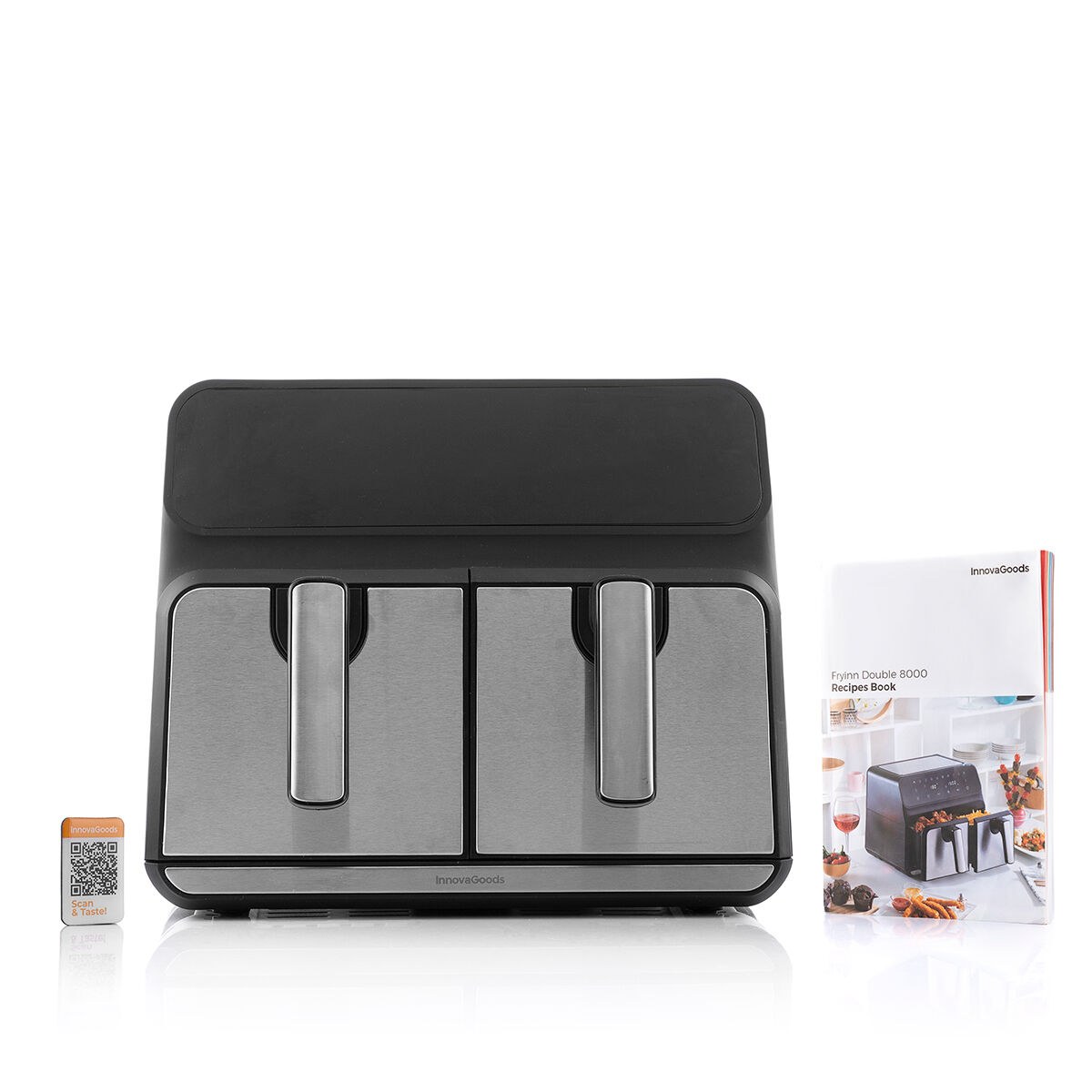 Air Fryer Fryinn Double 8000 Black 3400 W 8 L Stainless steel