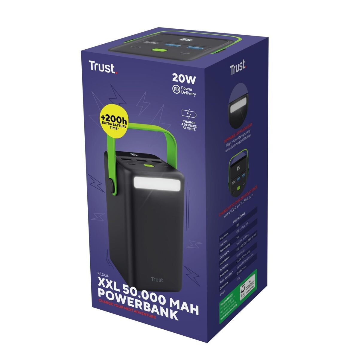 Powerbank Redoh XXL Чёрный