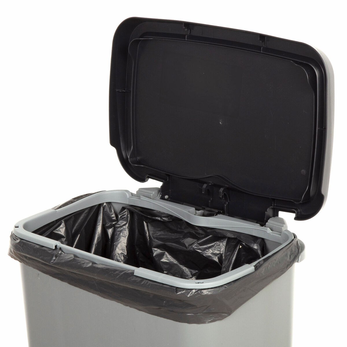 Waste bin Dark grey Plastic 25 L (5 Units)