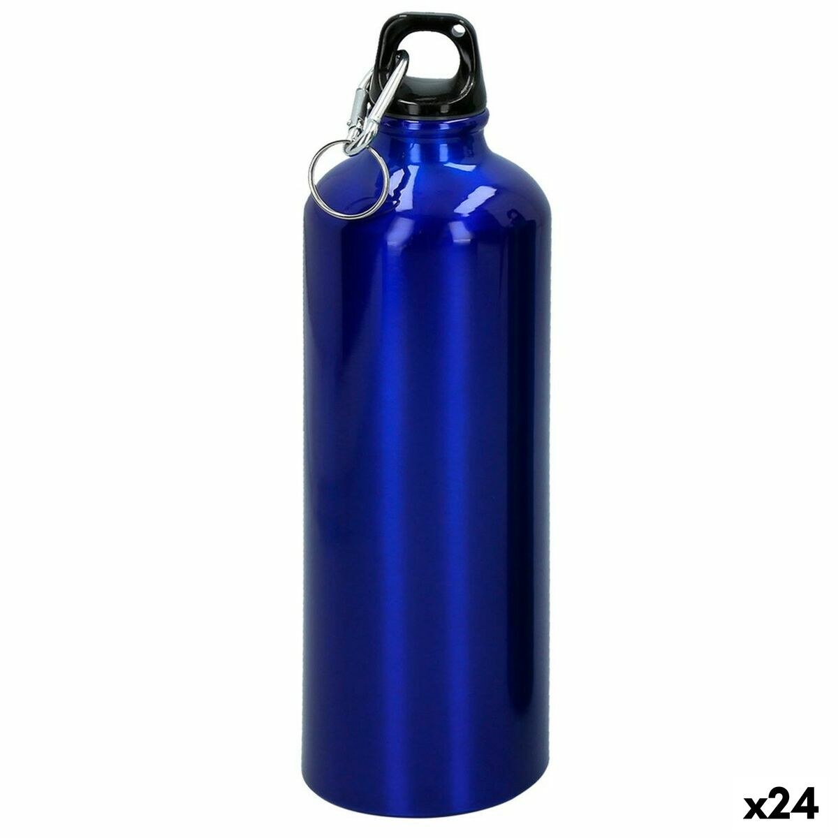 Бутылка с водой 750 ml Карабин Алюминий 7 x 25 x 7 cm (24 штук)