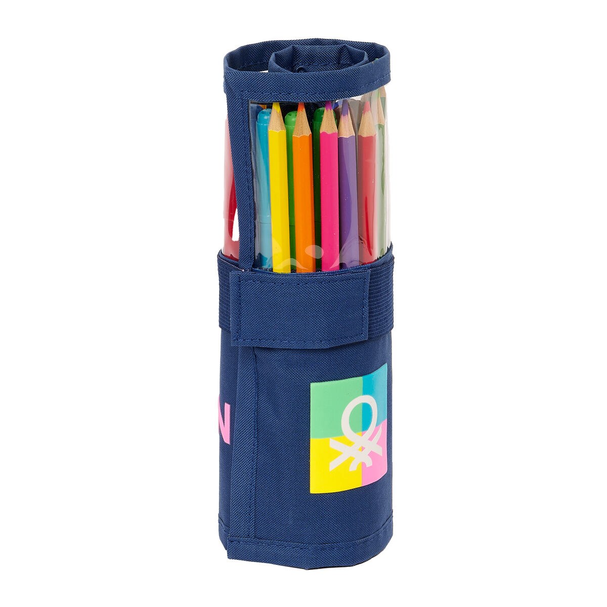 Пенал Cool Тёмно Синий 7 x 20 x 7 cm Roll-up 27 Предметы