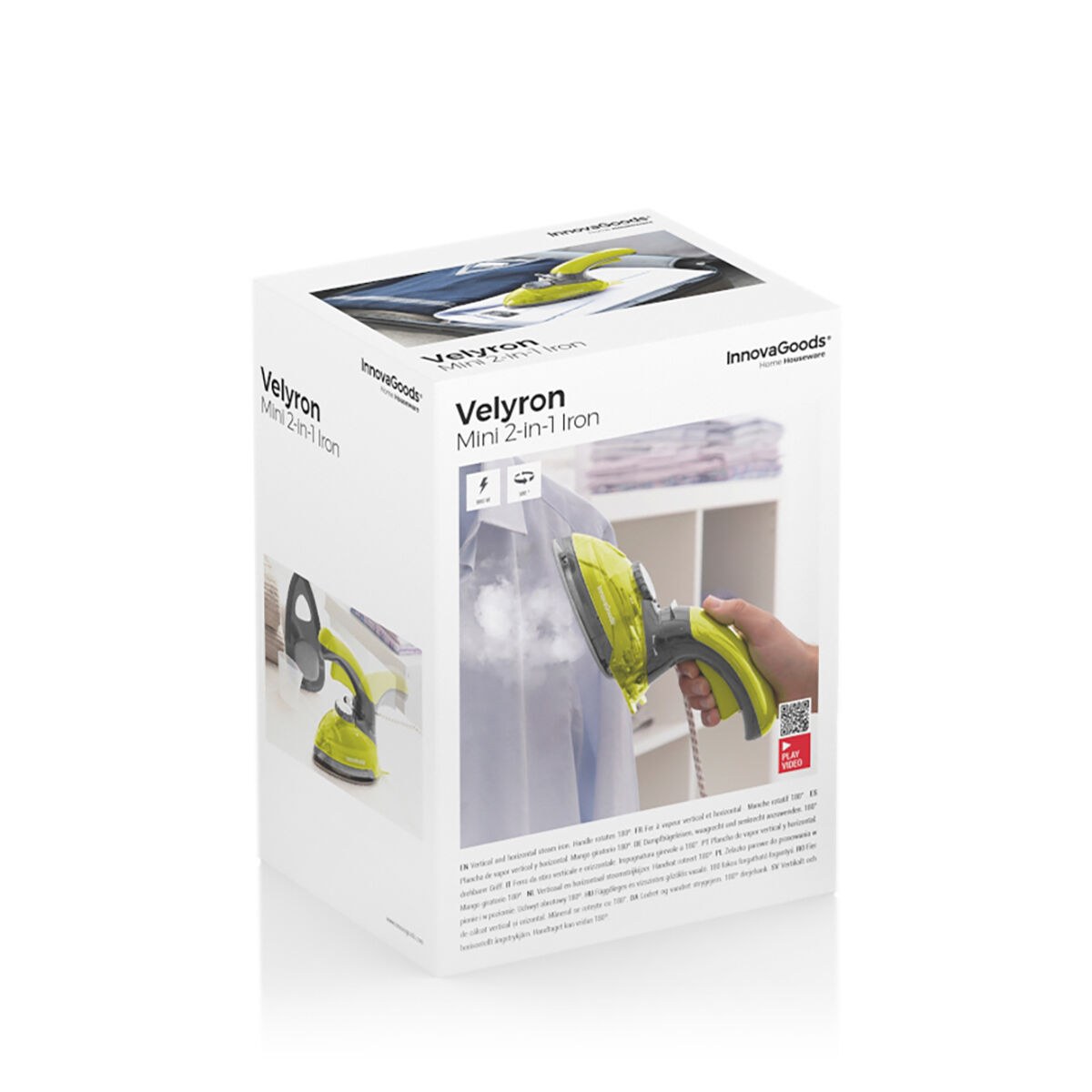 Mini Vertical and Horizontal 2-in-1 Steam Iron Velyron 800 W