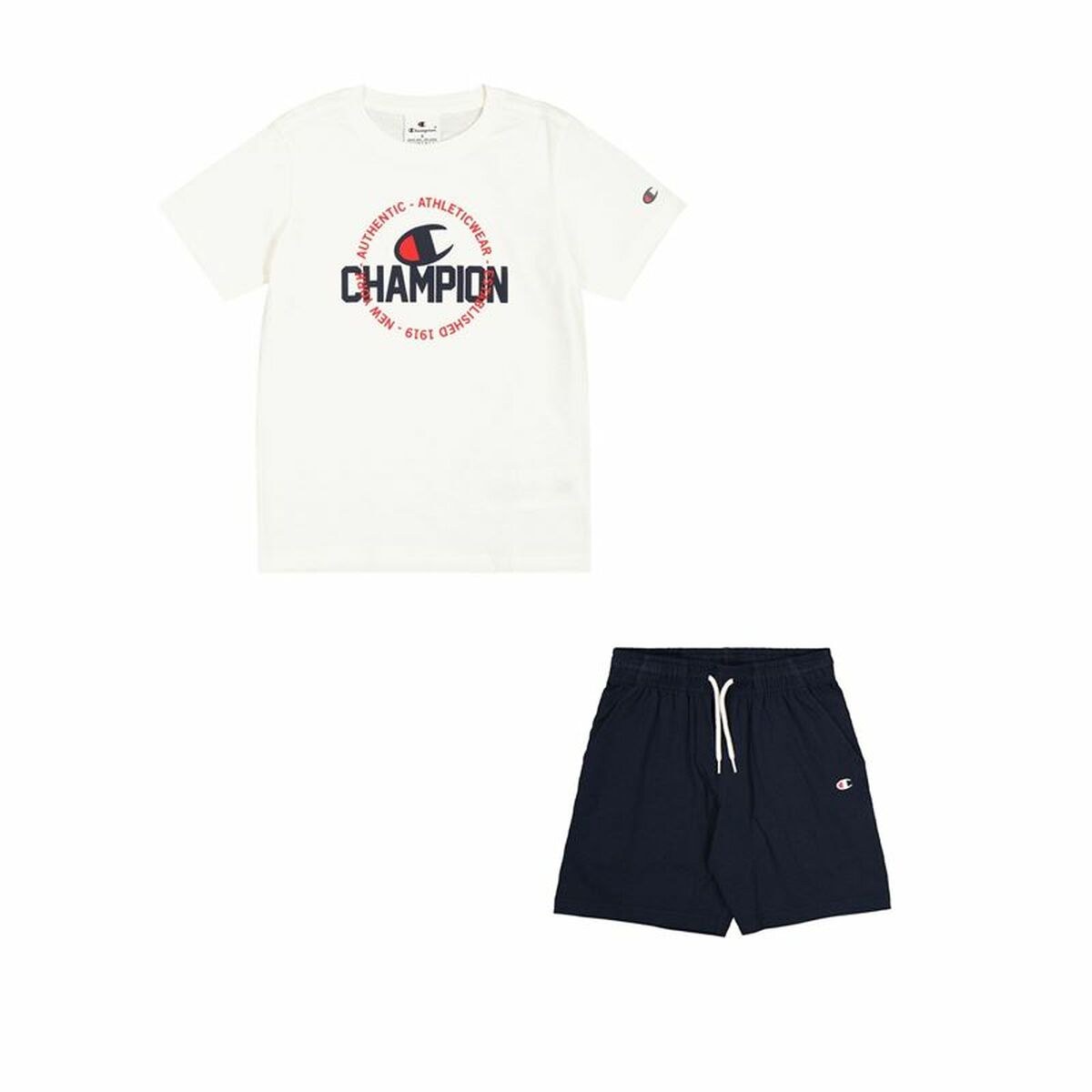 Children's Sports Outfit White Navy Blue