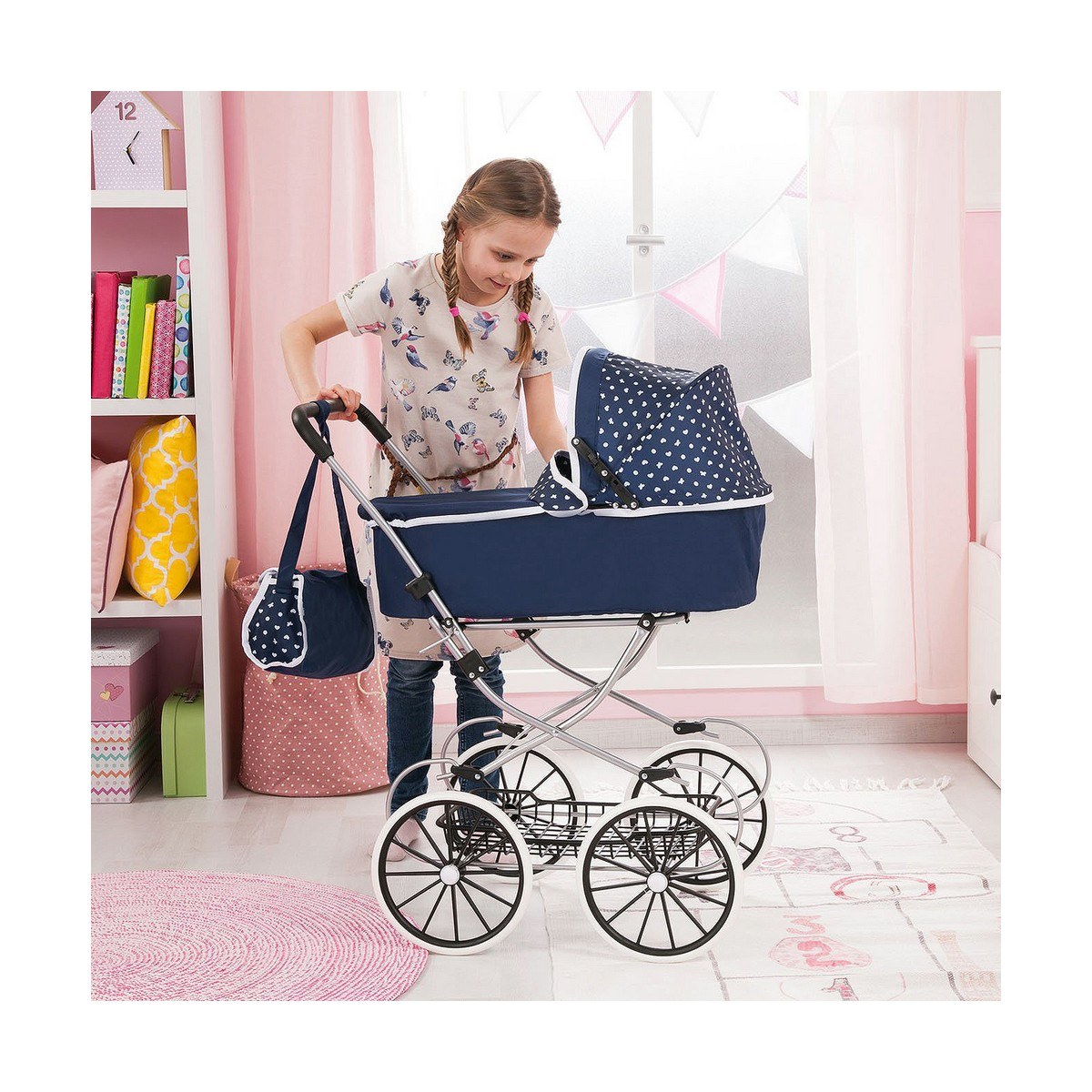 Коляска для кукол Classic Deluxe 70 x 42 x 89 cm Синий