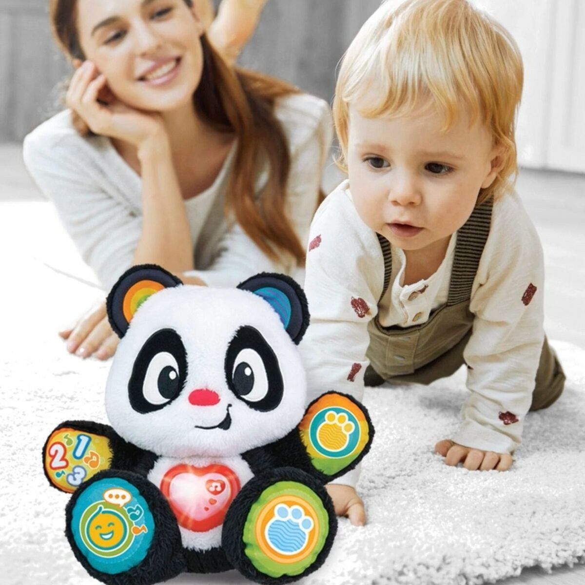 Baby toy Panda bear 27 x 33 x 14 cm (4 Units)